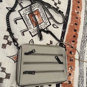 Rebecca Minkoff Gray Crossbody Bag with Chain Detail